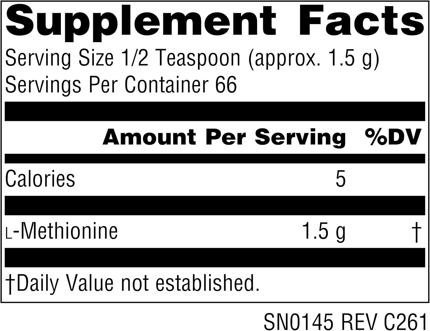 Source Naturals L-Methionine, Free-Form Powder - 100 Grams - görsel 2