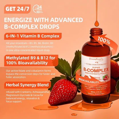 GREENPEOPLE Vitamin Methylated B Complex – – Vitamin B12 (as Methylcobalamin) – 1,000 mcg of the bioactive form – Image 6
