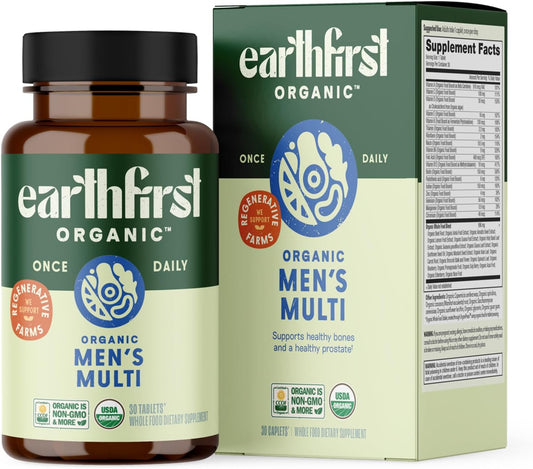 Men’s Multi Once-daily, Wholefood Multivitamin with 19 Vitamins & Minerals for Energy, Heart, Bone Strength, Prostate & – Image 1