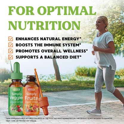 Simply Nature's Pledge Fruit and Vegetable Supplement - Liquid Drops - Wholefood Superfoods
