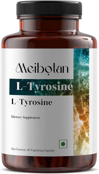 MEIBOTAN L-Tyrosine 500mg - Mental Focus & Energy Support - 60 Vegan Capsules – Image 2