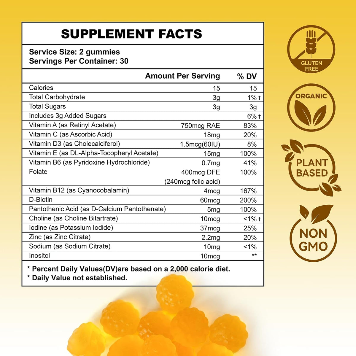 Aromlife Fibro Inositol Gummies - Natural Folate & Vitamins B6 & B12 - 60 Count Orange Flavour Women's Gummy for Daily – Image 8
