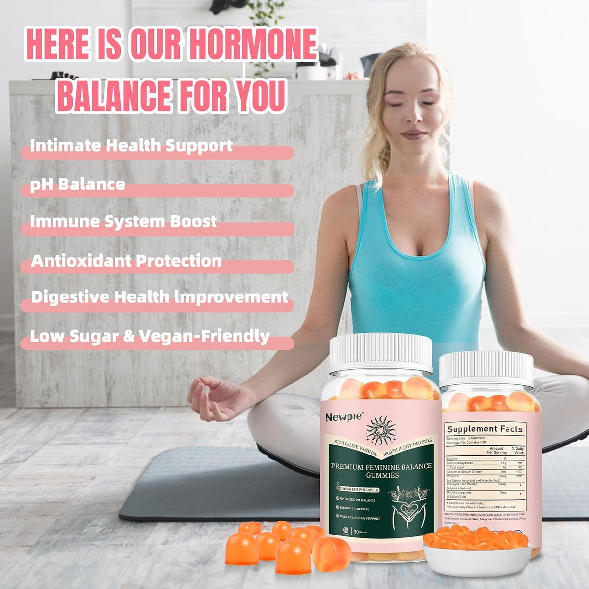 SUWENY Pineapple Gummies for Women's – – Immune Support: Antioxidants in the formula contribute to a healthy – Image 6