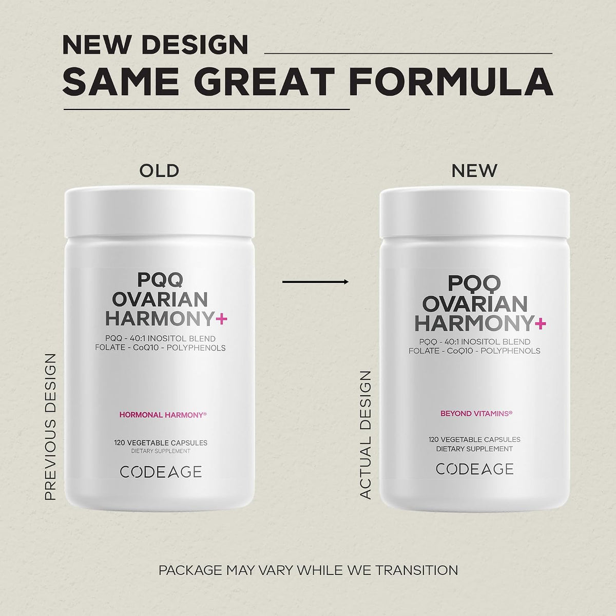 Codeage PQQ Ovarian Harmony+ - Liposomal Formula with PQQ, Myo-Inositol & D-Chiro-Inositol 40:1 Blend, Folate 5-MTHF, CoQ10, – Image 3