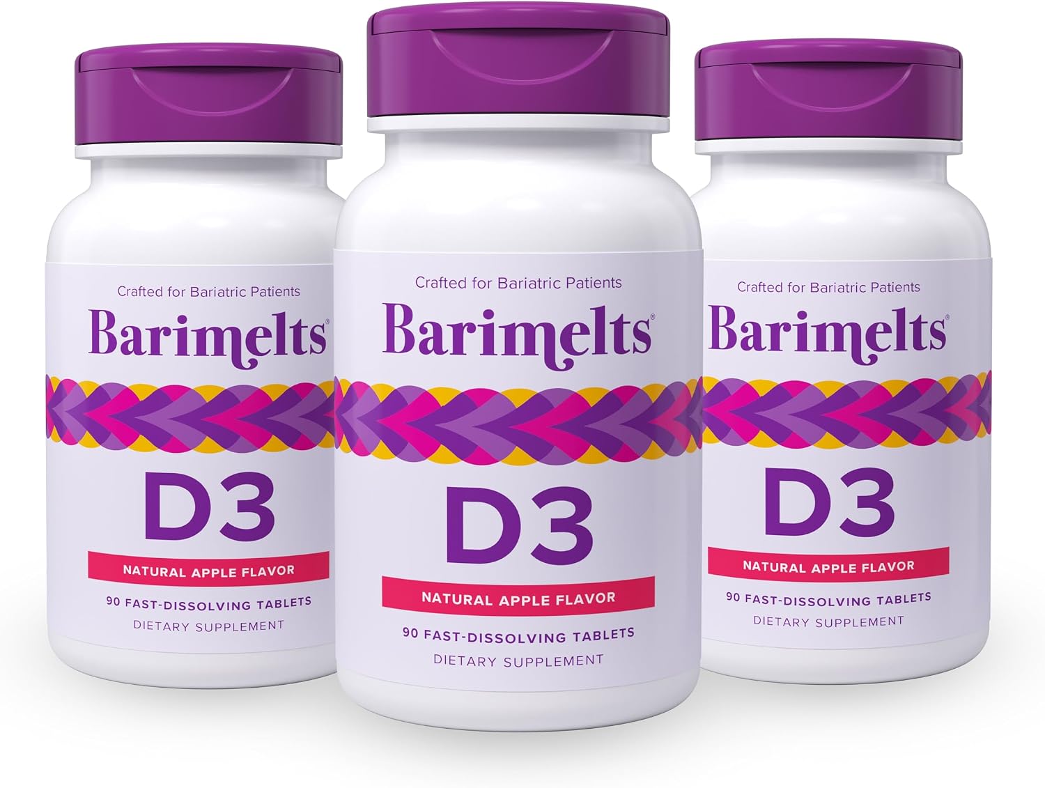 BariMelts Vitamin D3 5000 IU, 90 Fast-Dissolving Tablets (3-Month Supply), Bariatric Vitamins for Women, Natural Apple Flavour - görsel 8