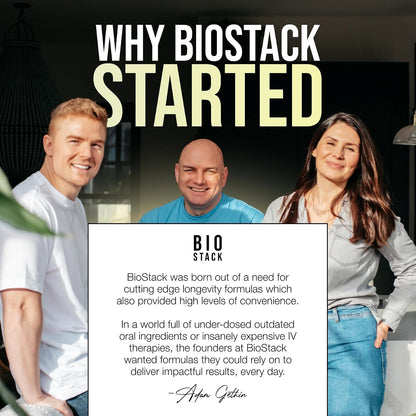 BIOSTACK NAD Regen - NAD3 Supplement with Spermidine, Resveratrol & Niacinamide - 30-Day Supply