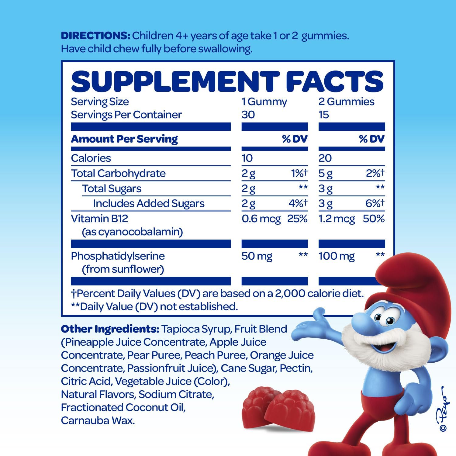 Smurfs Focussed Gummies for Kids - görsel 2