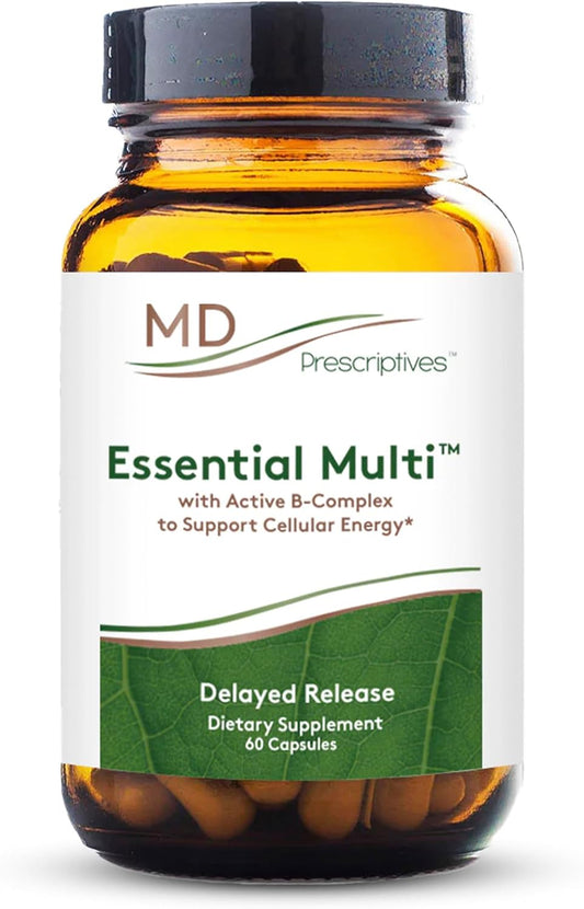 MD Prescriptives - Essential Multi (Delayed Release) - Multivitamin Mineral Complex for Hormone Support - 60 Capsules – Image 1