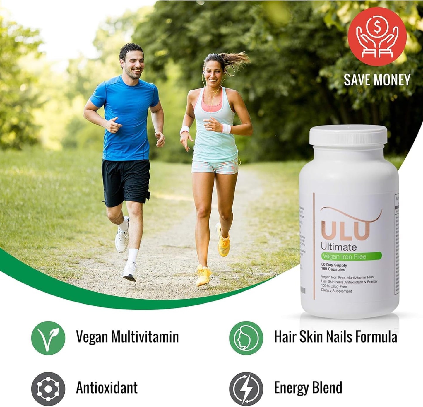 Ultimate Multivitamin: Vegan, Iron Free, Promotes Stronger Hair, Skin, & Nails and Improves Antioxidant & Energy with Better Sleep & Less Stress (Pack of Three - 540 Capsules) - görsel 8