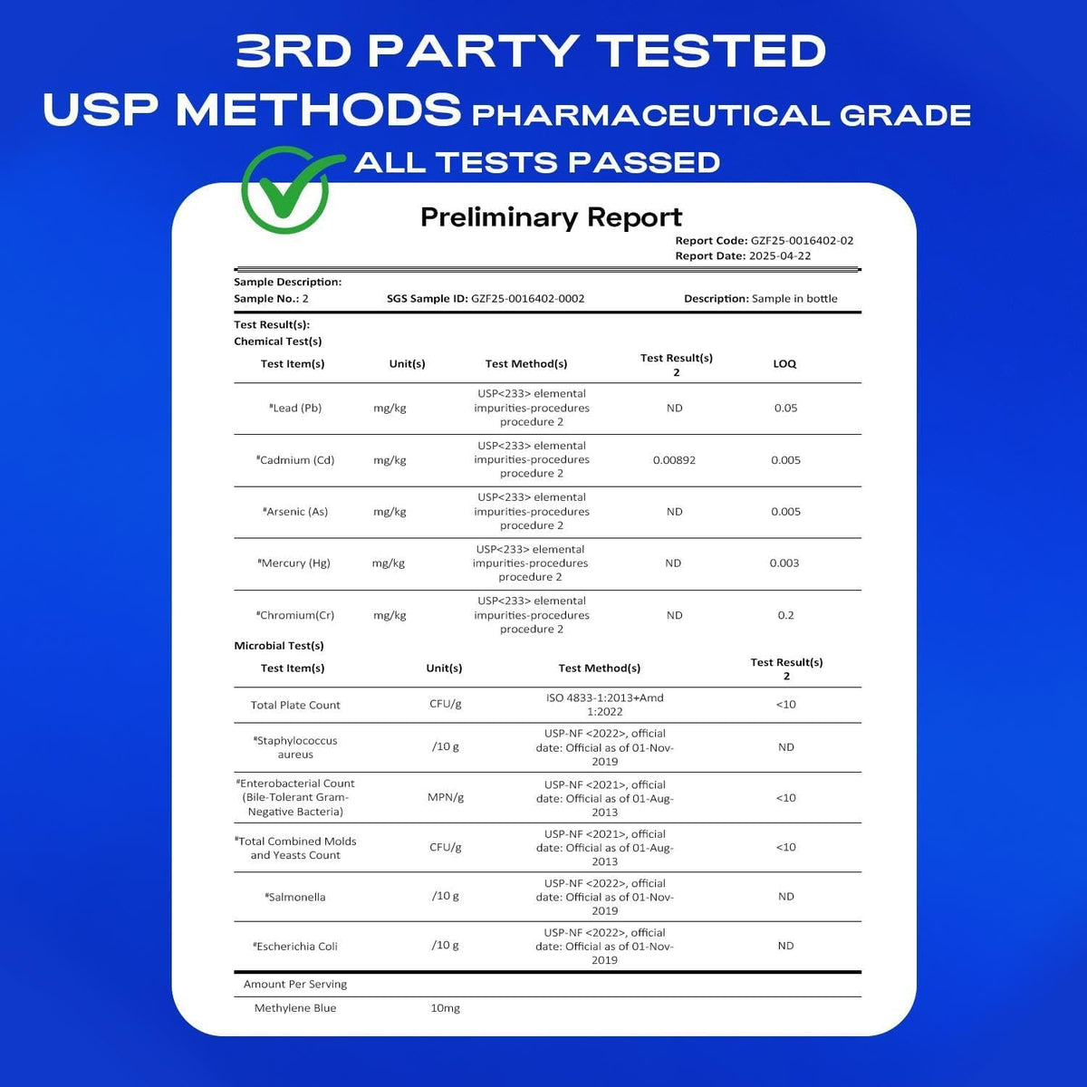 Bluesun Methylene Blue Drops 1% – USP Pharmaceutical Grade – 60 mL (10 mg/mL) – Image 8