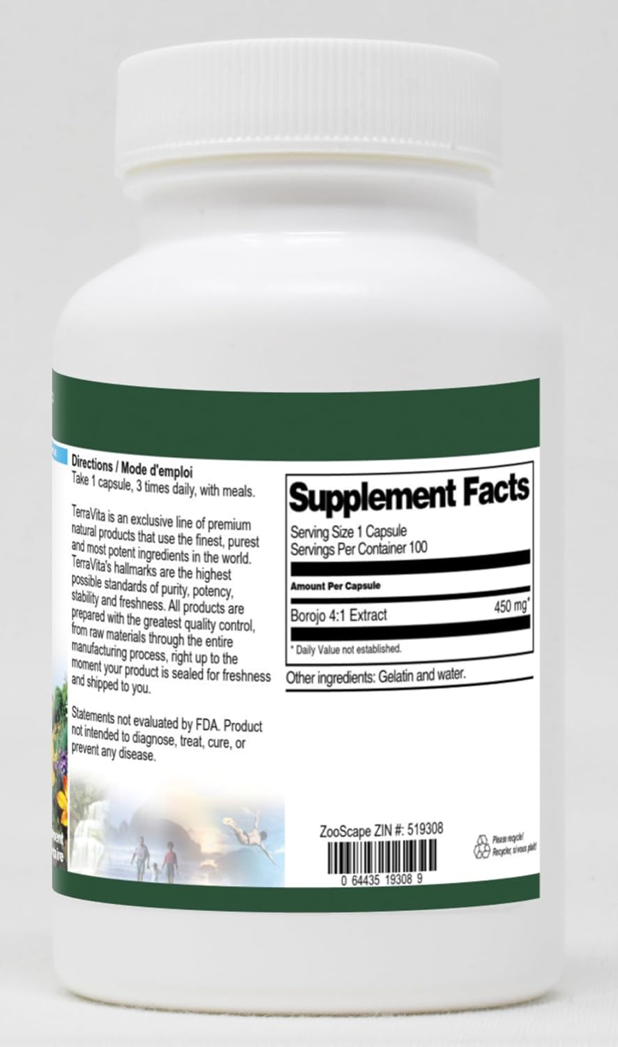 Terravita Borojo 4:1 Extract - 450 mg, 100 Capsules - görsel 2