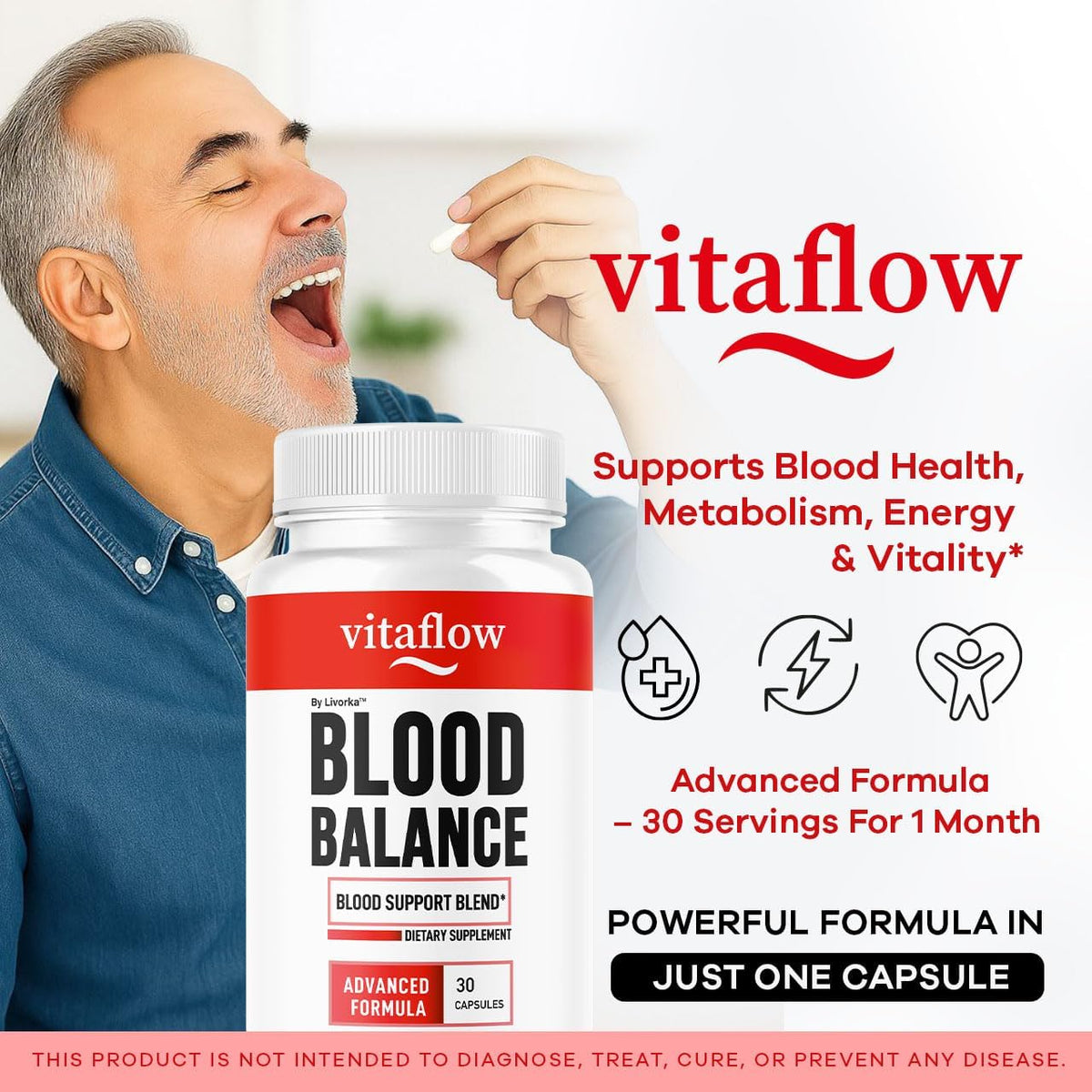 (3 Pack) VitaFlow Capsules - Official Balance Supplement Support, All Natural Advanced Formula, 90 Capsules – Image 2
