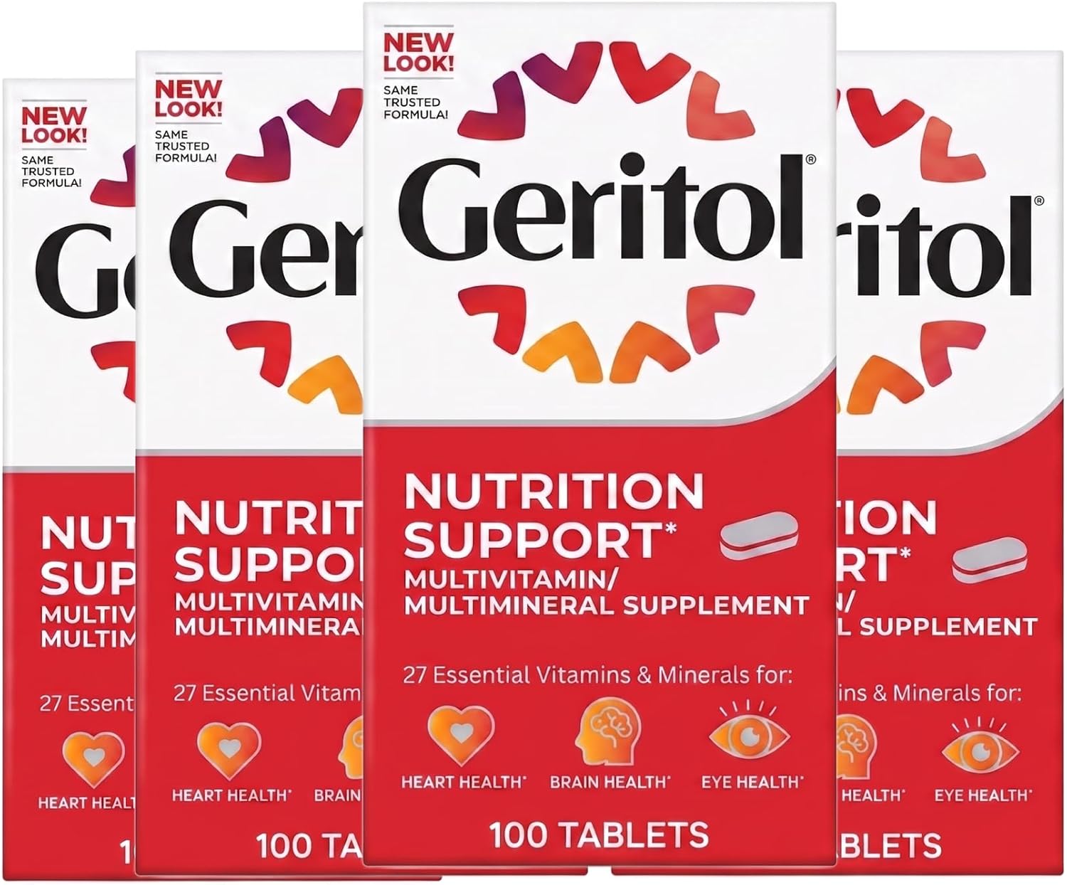 Geritol Complete Tablets (Pack of 4) - 100 Tablets per Bottle - görsel 1