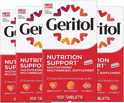 Geritol Complete Tablets (Pack of 4) - 100 Tablets per Bottle