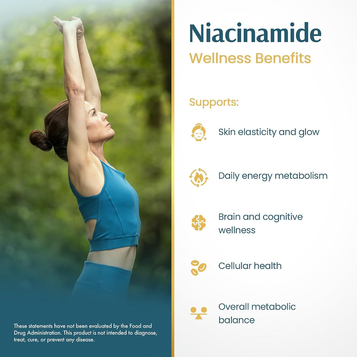 Vykee Nutrition Niacinamide Capsules - Vitamin B3 Supplement for Skin Wellbeing Cellular Energy and Metabolic Support - – Image 6