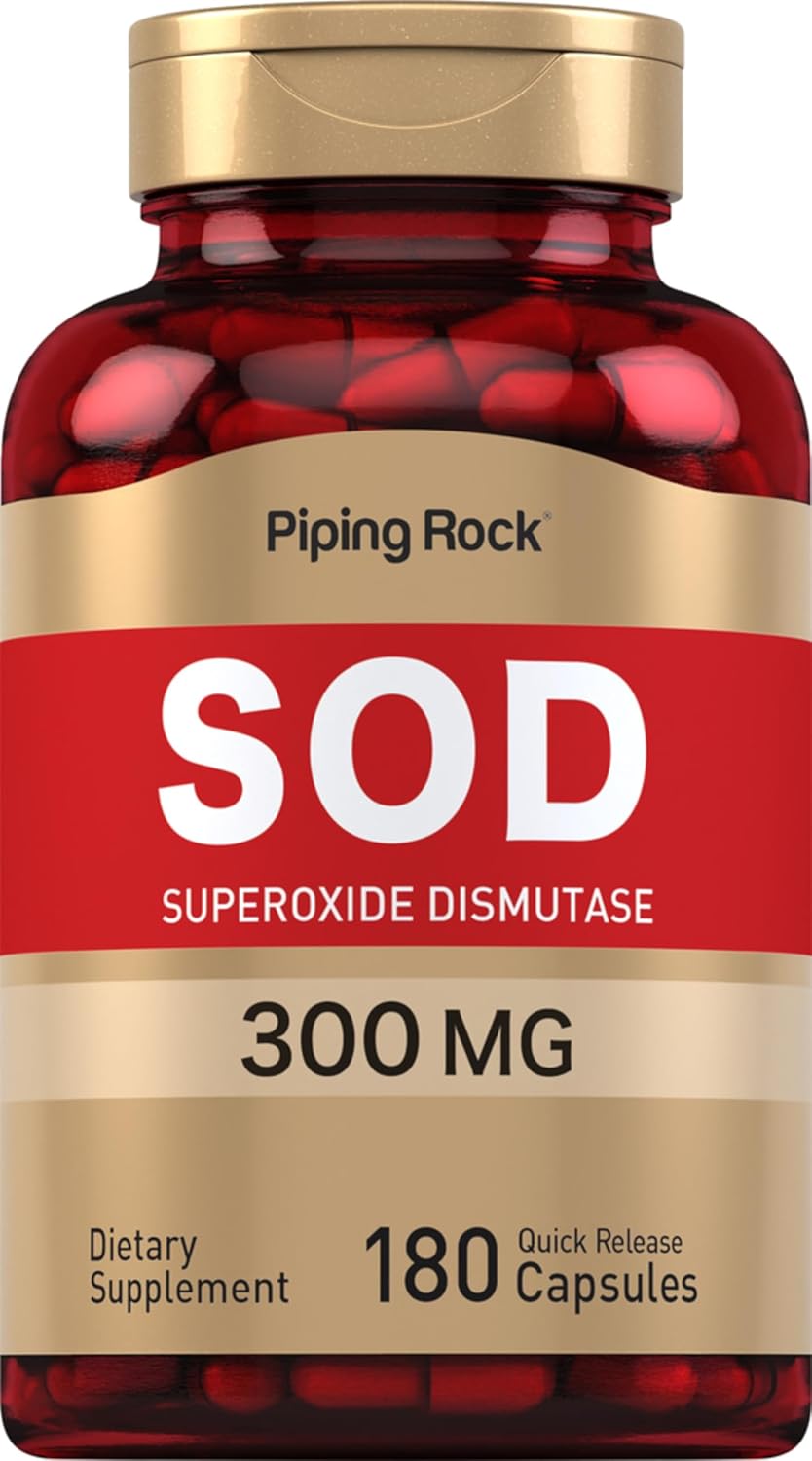 Piping Rock Superoxide Dismutase 300 mg | 180 Capsules - görsel 1