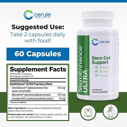 Cerule StemEnhance Ultra 2 Pack – Natural Stem Cell Support for Cellular Renewal, Immune Function, Energy & Recovery – 120 – Image 7