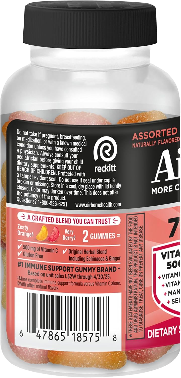 Airborne Kids Immune Support Gummies, Assorted Fruit Flavour, 21 Pack - görsel 9