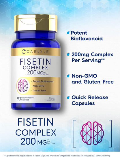Carlyle Fisetin Complex Supplement – 90 Capsules