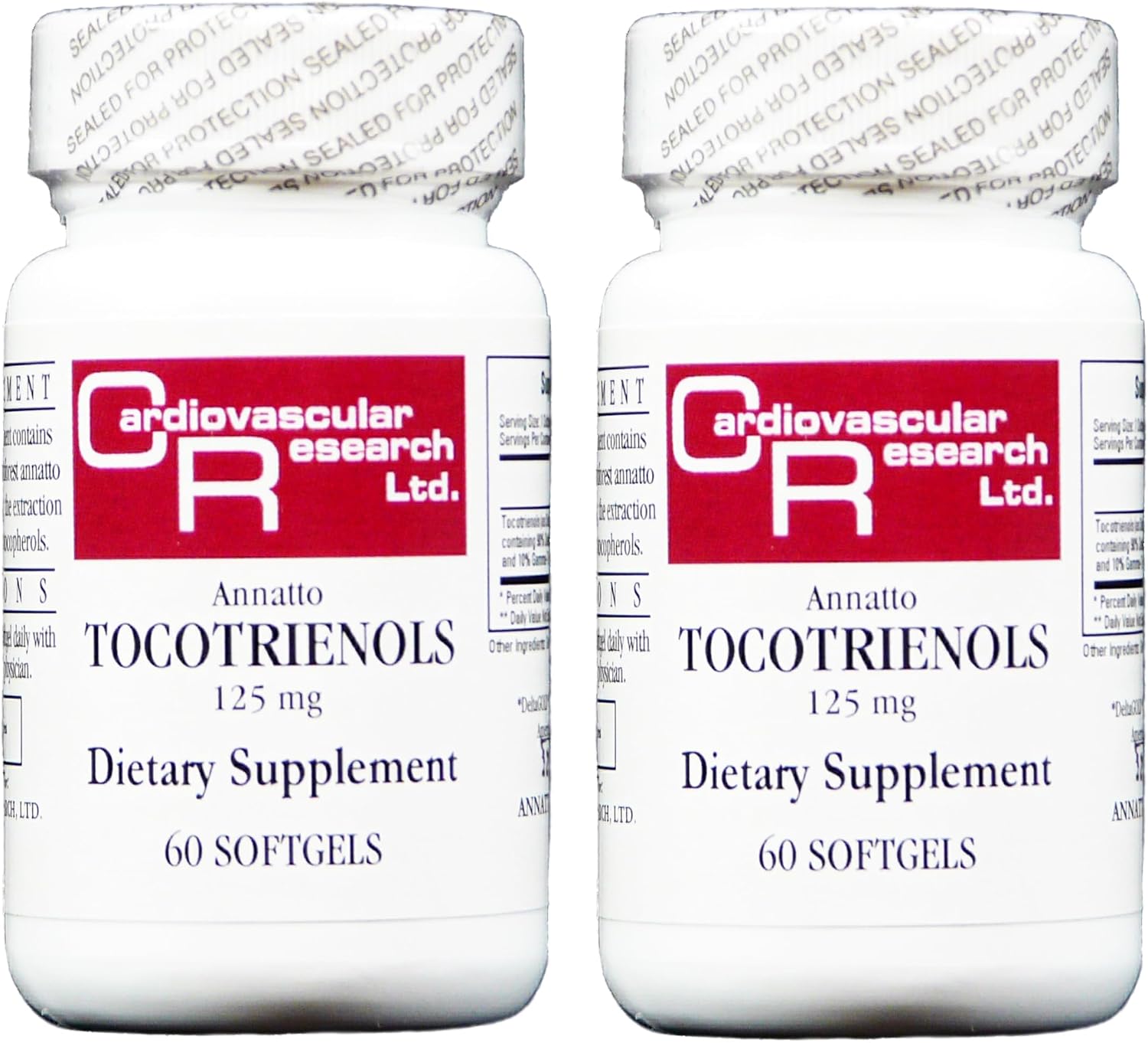 Cardiovascular Research Vitamin E Annatto Tocotrienols, 125 mg, 120 Soft-gels - görsel 1