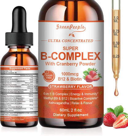 GREENPEOPLE Vitamin Methylated B Complex – – Vitamin B3 (Niacin) – Supports over 400 energy-related reactions; – Image 1