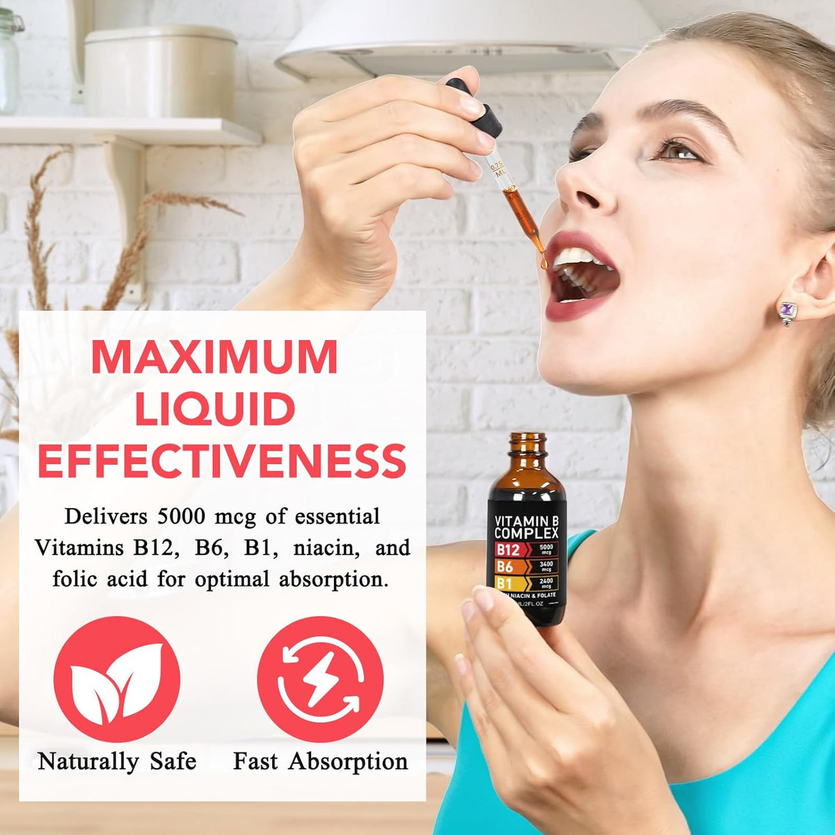 Frovetani Organic Vitamin B Complex - Liquid – Vitamin B3 (Niacinamide) – Supports energy metabolism and healthy – Image 3