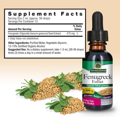 Nature's Answer Fenugreek Seed Extract – Liquid, 30 ml