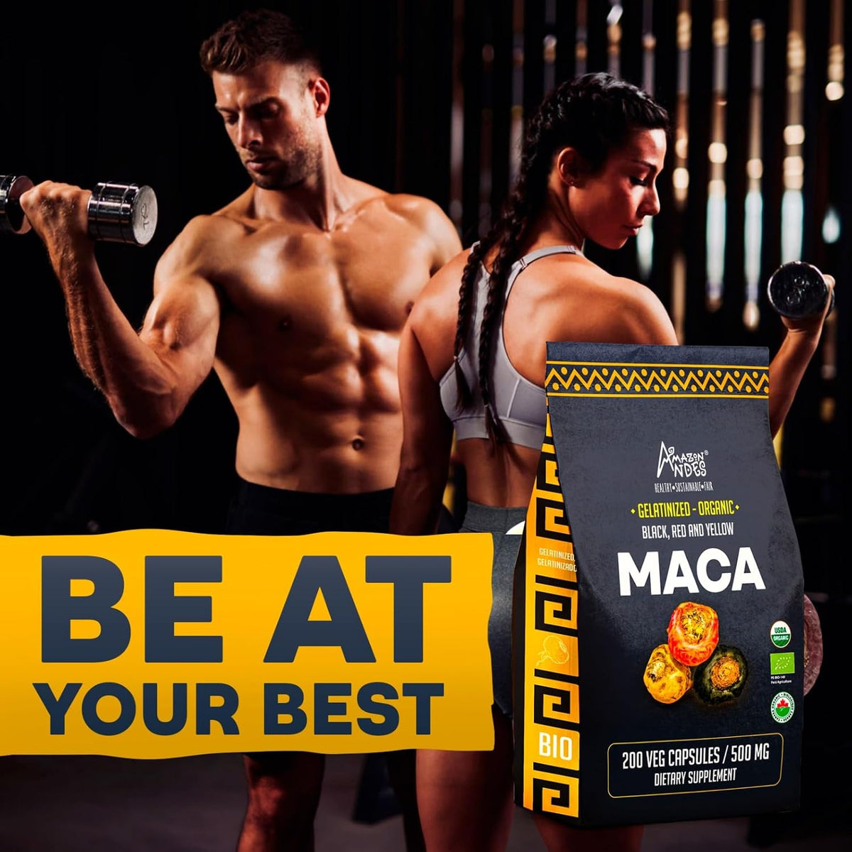 Premium Black, Red & Yellow Maca Capsules – – Hormonal Balance: Maca is often used to support hormonal health in – Image 5