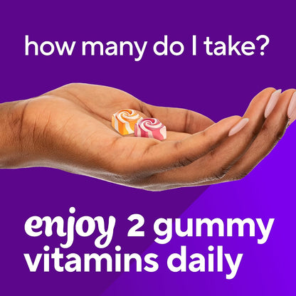 vitafusion Chewable Calcium Gummy Vitamins for Bone and Teeth Support, Fruit and Cream Flavour, 100 Count