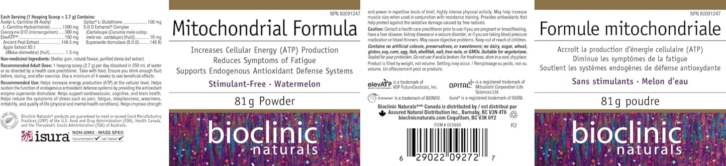 Bioclinic Naturals Mitochondrial Formula - 81g Powder - Energy Support Supplement - görsel 5