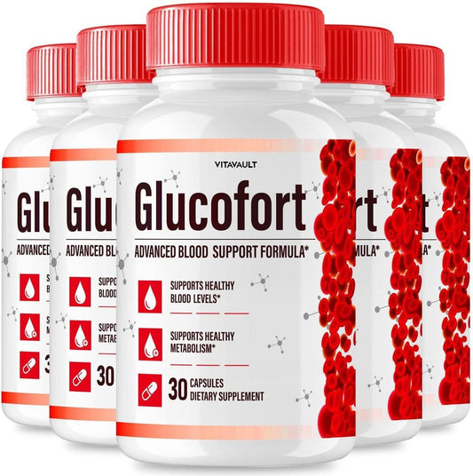 (5 Pack) Glucofort Max Advanced Blood Support Formula Capsules – Image 1
