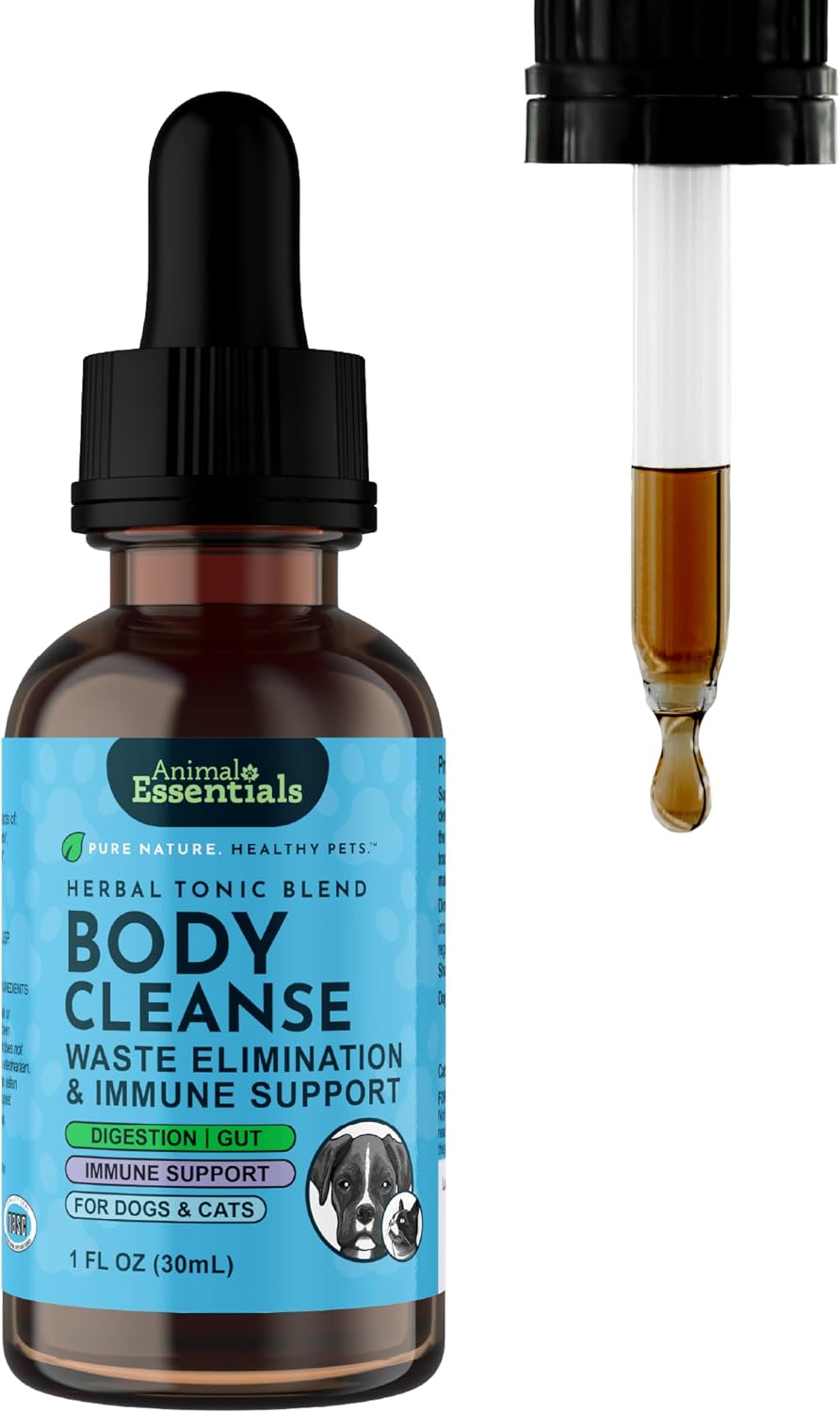 Animal Essentials Body Cleanse Liver Support for Dogs & Cats - 1 fl oz - görsel 1
