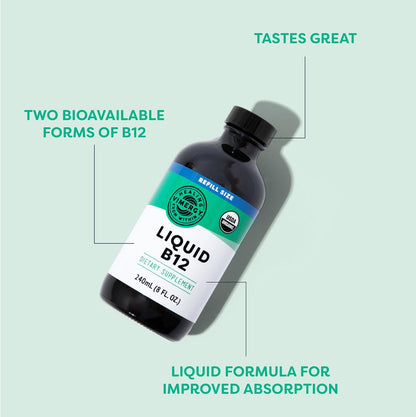 Vimergy Liquid B12 – Fast-Absorbing Organic – 240 serves per bottle – Image 4