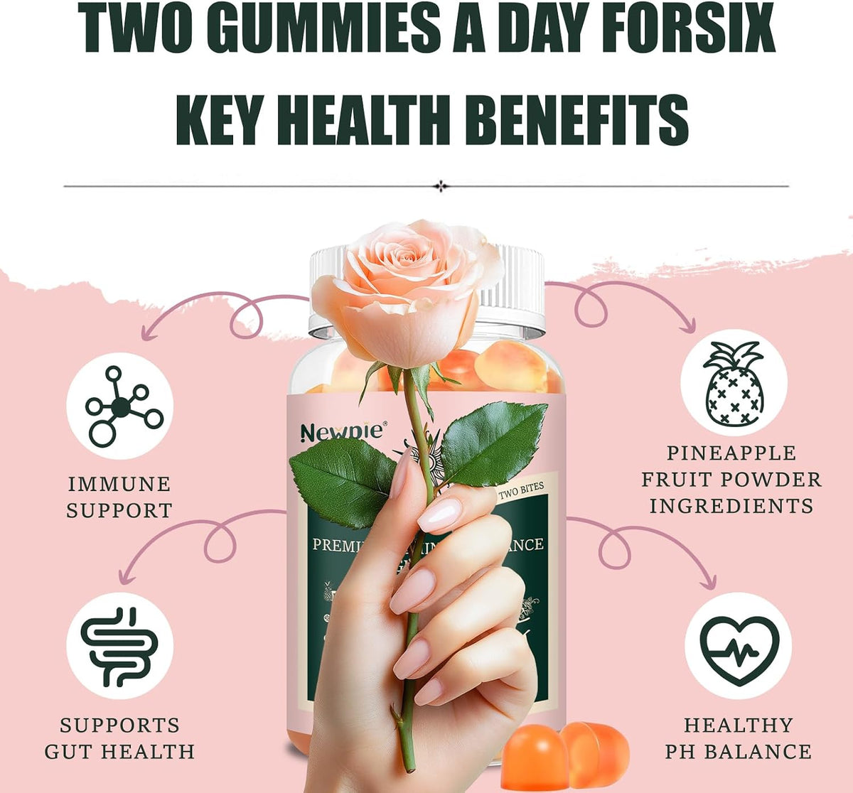 SUWENY Pineapple Gummies for Women's – – Feminine Balance: The blend of probiotics and pineapple extract may help – Image 5