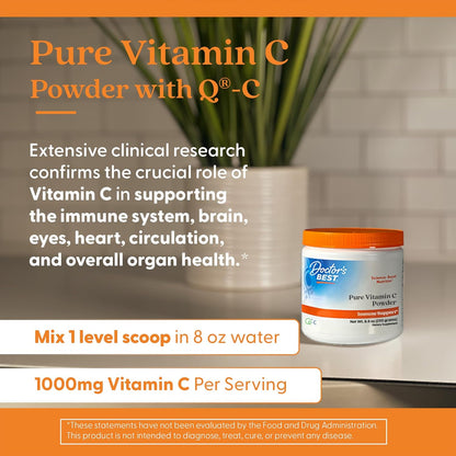 Doctor's Best Vitamin C Powder with Q-C, 250g