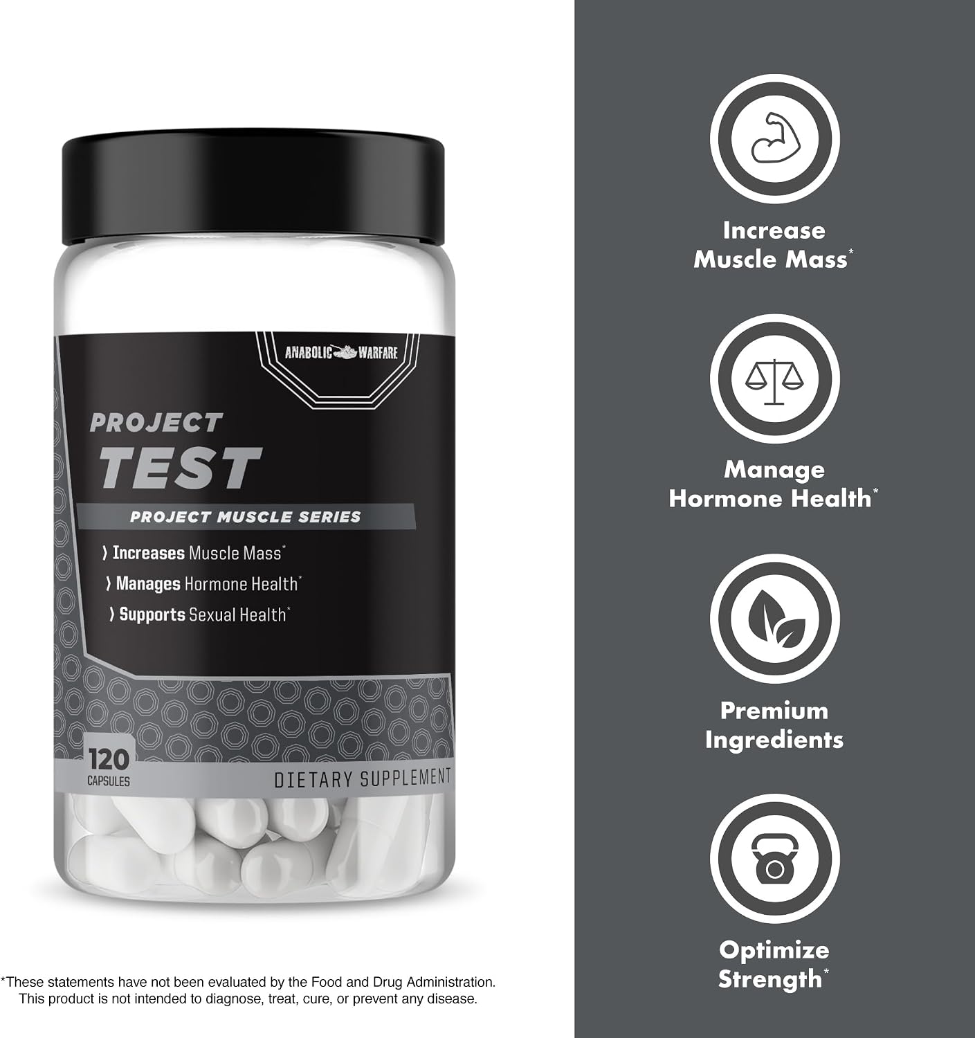 Anabolic Warfare Project Test – Testosterone Support Supplement with Botanicals - görsel 4