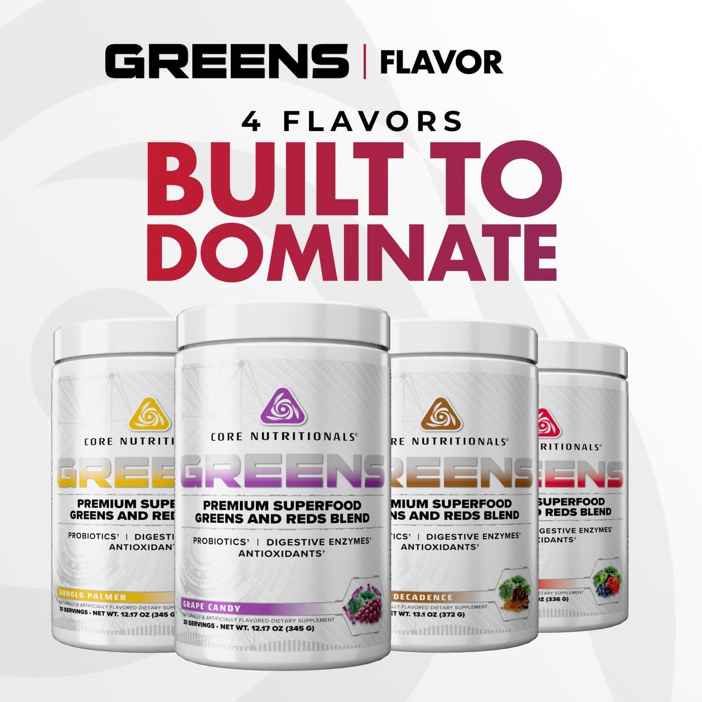 Core Nutritionals Greens | Premium Superfood Reds & Greens Blend | 5 Billion CFU Probiotics, Digestive Enzymes, and Antioxidants | 30 Serves (Grape Candy) - görsel 5