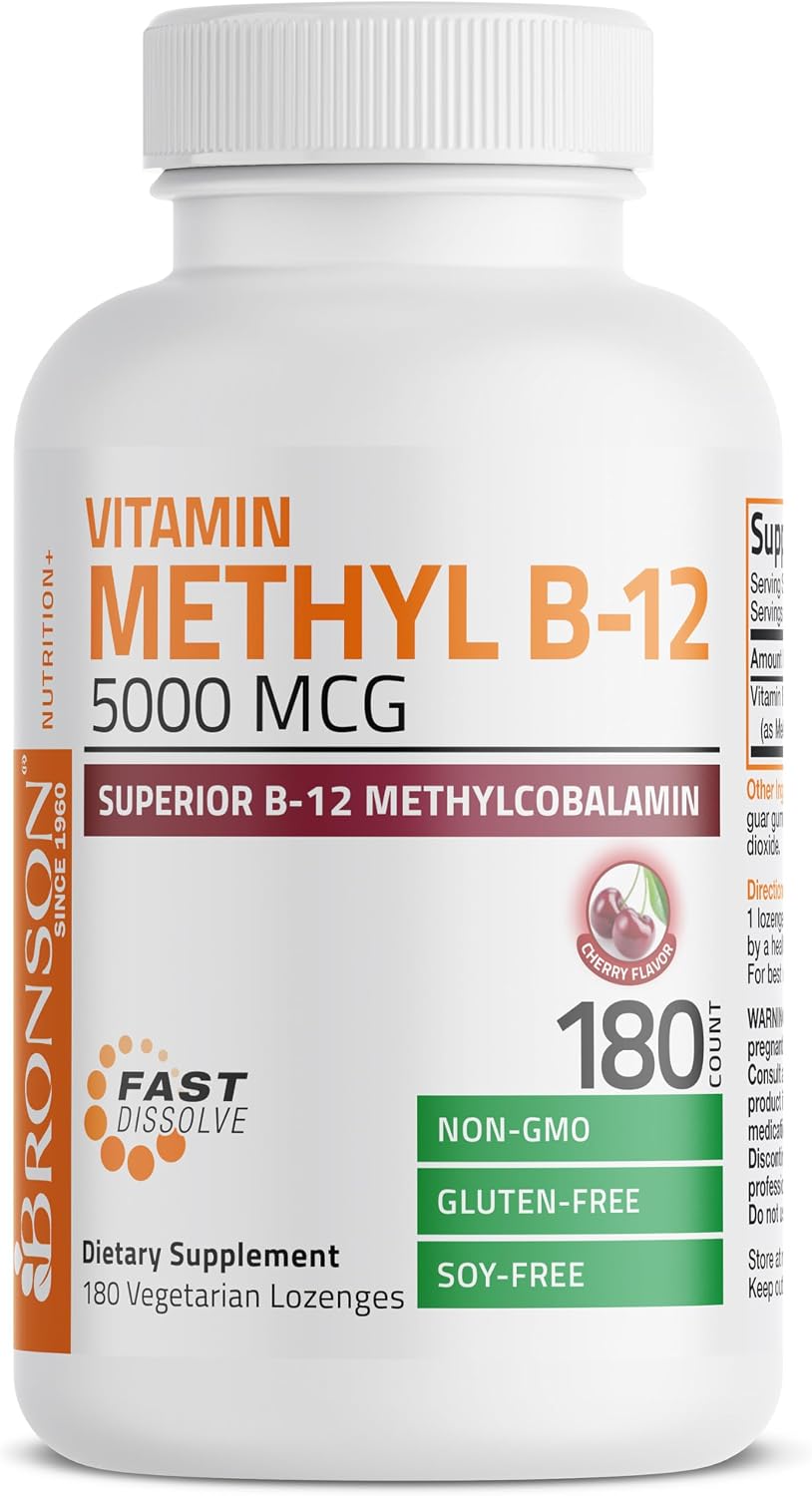 Bronson Methyl B12 5000 mcg Vitamin B12 – Non-GM, laboratory tested, and manufactured in a cGMP-registered – Image 7