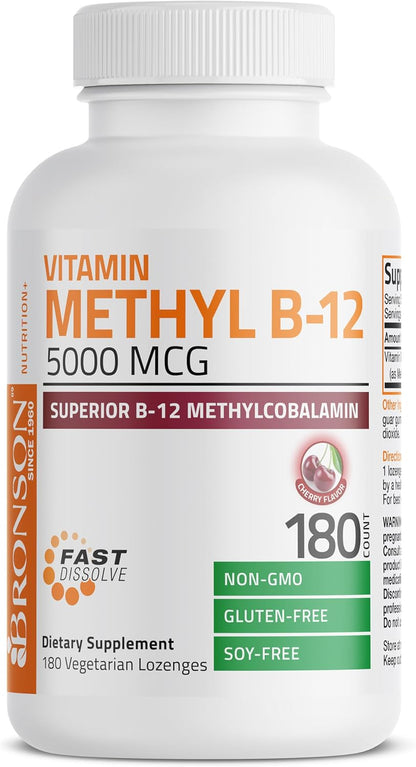 Bronson Methyl B12 5000 mcg Vitamin B12 – Non-GM, laboratory tested, and manufactured in a cGMP-registered – Image 7