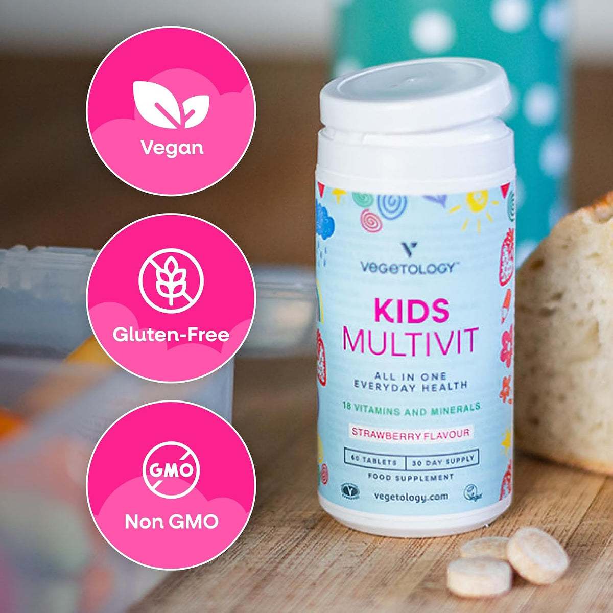VEGETOLOGY Kids MultiVitamin Supplement – – Contribute to healthy growth and development – Vitamins D3 and K2 play – Image 9