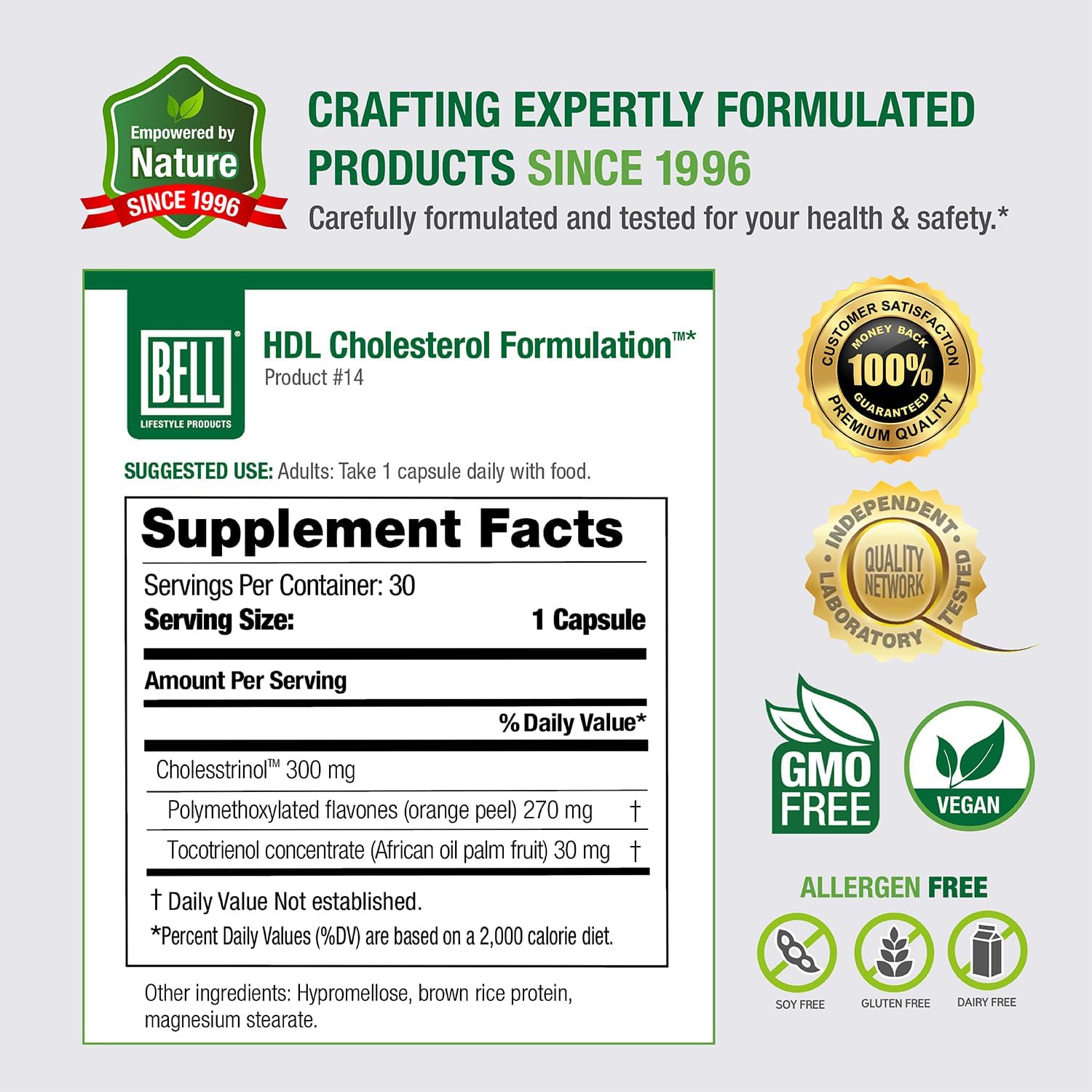 Bell HDL Cholesterol Formulation™ - Cholesterol Health Supplement for Women and Men, 30 Capsules - görsel 2