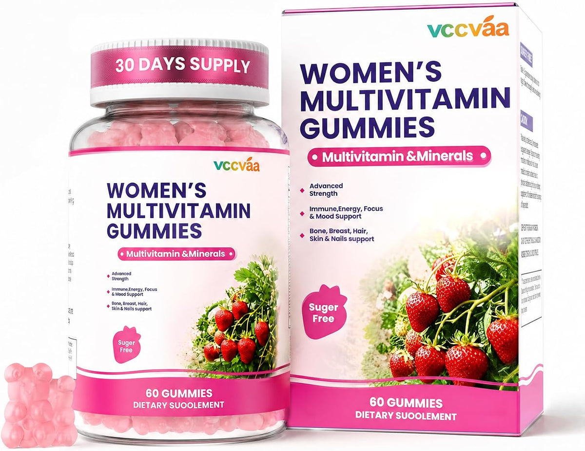 Vccvaa Sugar-free Multivitamin Gummies for – Sugar-free & Naturally Sweetened – No added sugar or artificial – Image 1