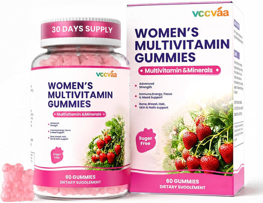 Vccvaa Sugar-free Multivitamin Gummies for – Sugar-free & Naturally Sweetened – No added sugar or artificial – Image 1