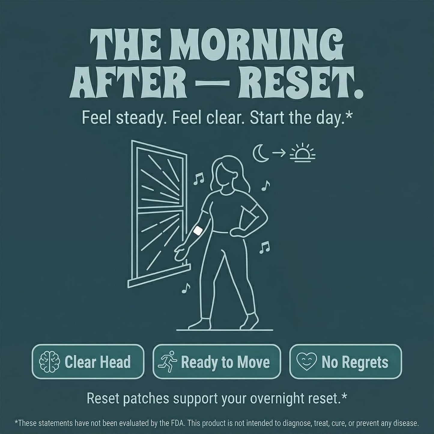 Reset Patches | After Party Recovery Support | DHM 500mg Transdermal Patch | 12-Hour Time-Release | Magnesium + Botanical Blend | 60 Patches - görsel 5