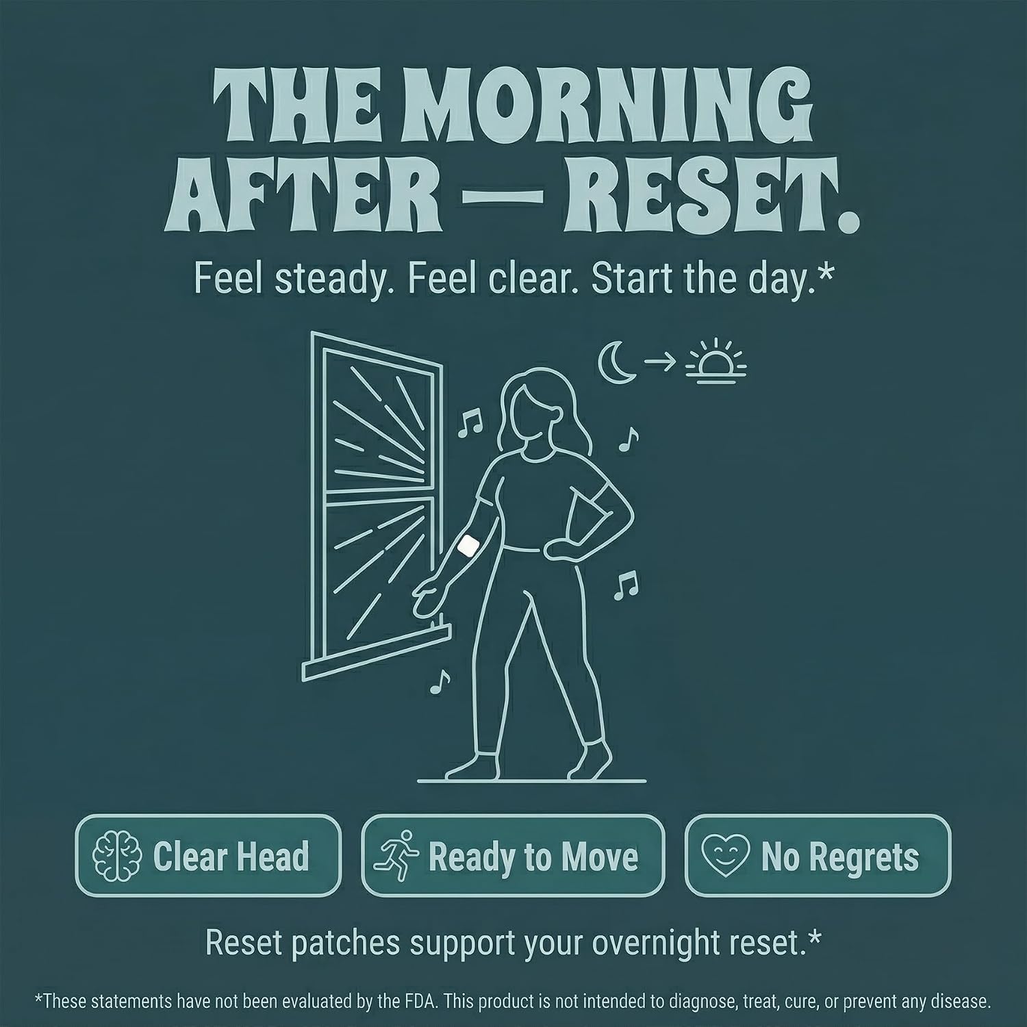 Reset Patches | After Party Recovery Support | DHM 500mg Transdermal Patch | 12-Hour Time-Release | Magnesium + Botanical Blend | 60 Patches - görsel 5
