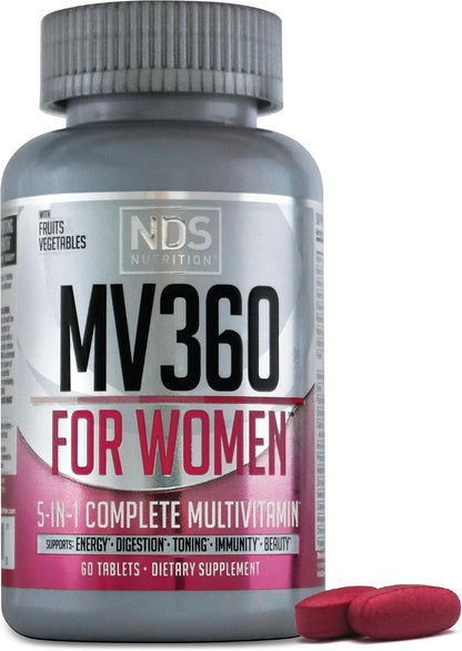 FitLife Brands Women's's Nutrition MV360 - 5-in-1 Complete Multivitamin, 60 Tablets