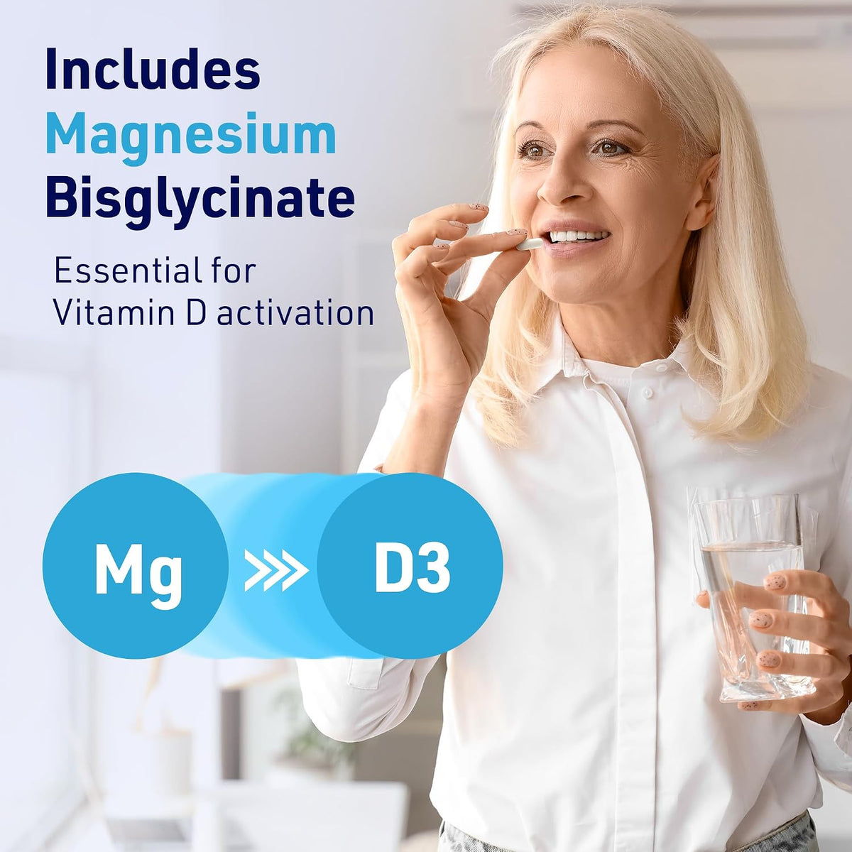 AgeImmune Brilliant D3+ Complex: 5000 IU – Bone Support: Vitamin D3 aids calcium absorption, while K2 helps direct – Image 6