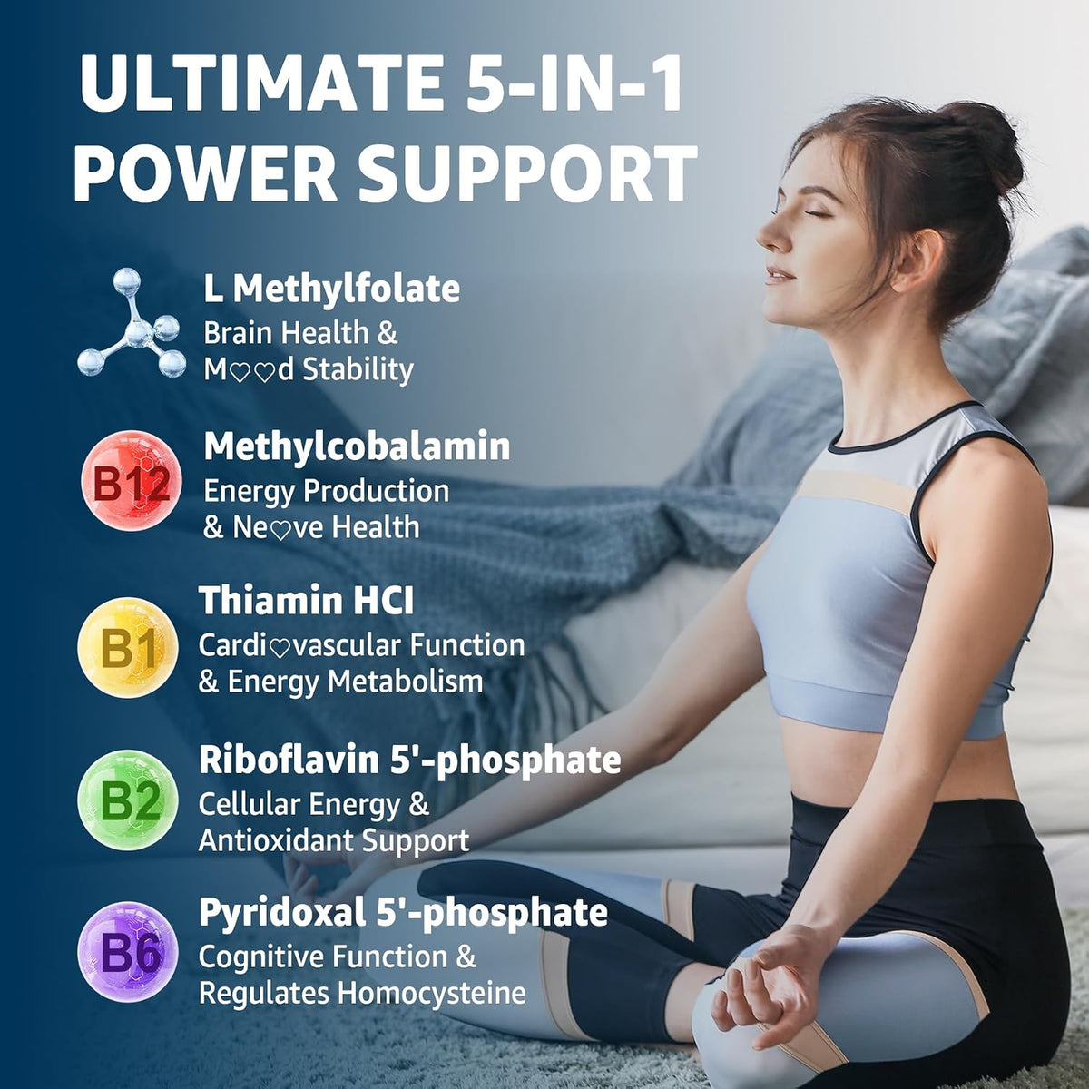 L-MethylFolate 15mg & Methyl B12 Gummies - – Energy Production: B vitamins convert food into cellular energy, – Image 7