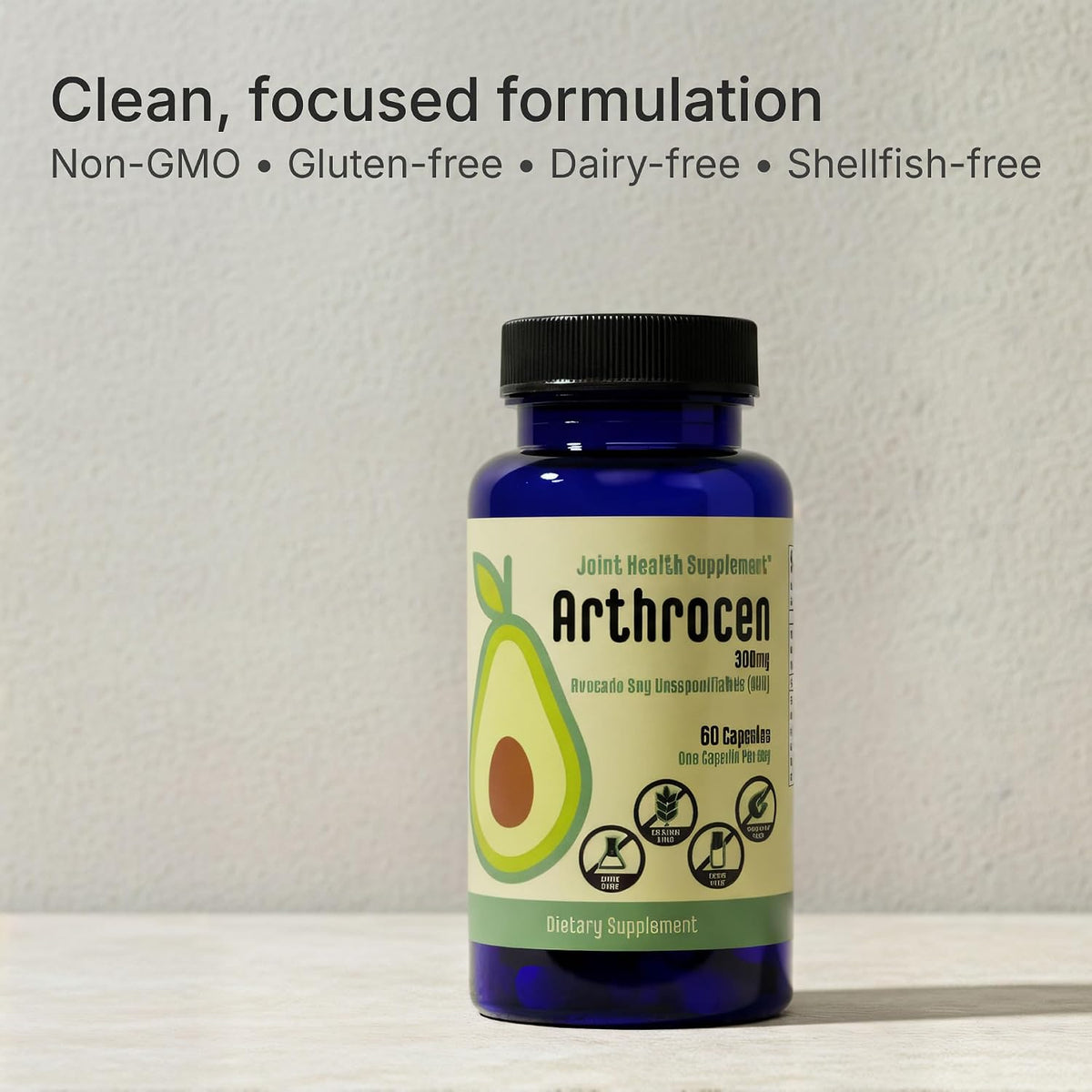 Arthrocen ASU Joint Support Supplement, 300mg Avocado Soy Unsaponifiables, Once-daily – Image 6