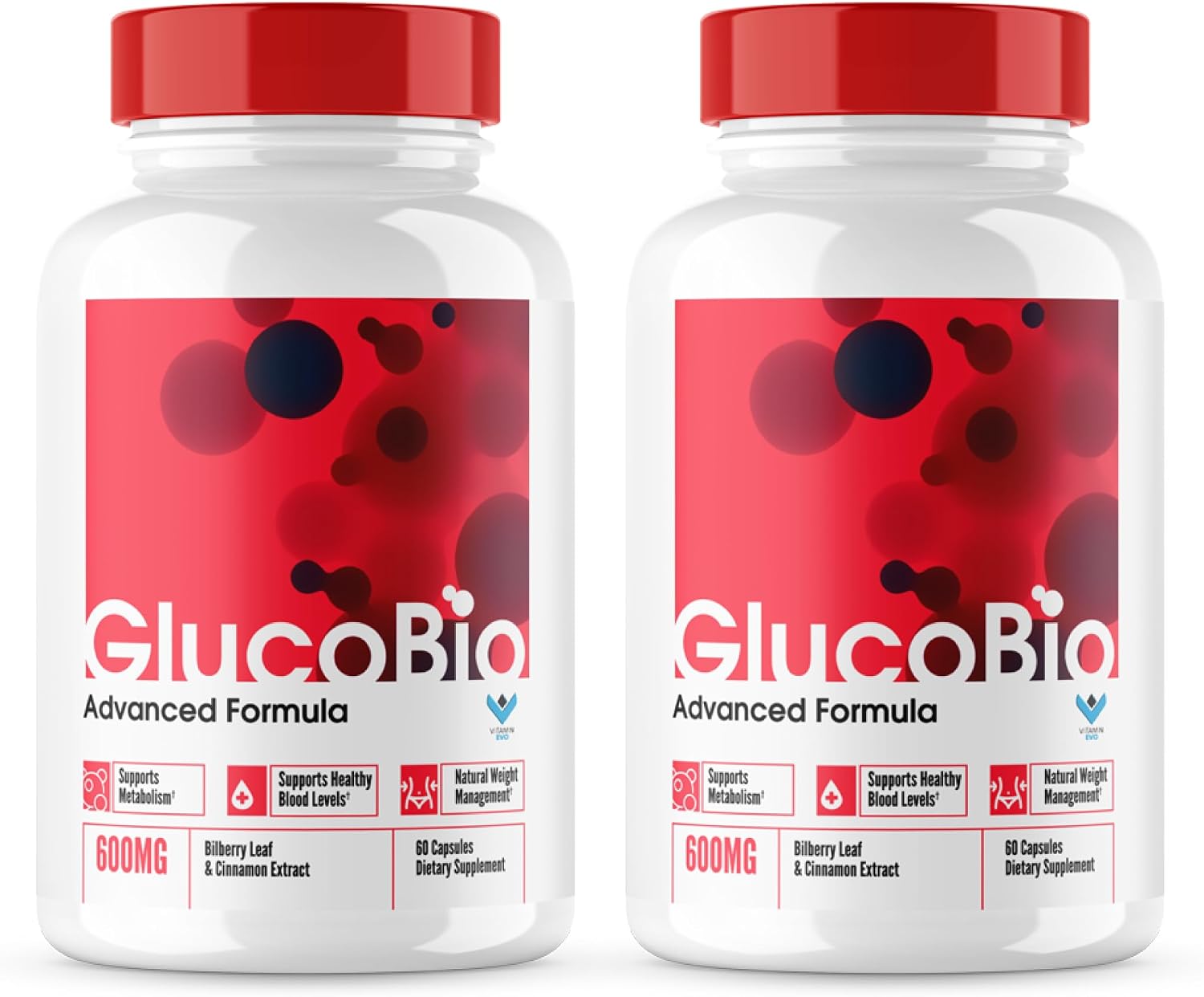 Official Glucobio Capsules - Blood Support Supplement (2 Pack, 120 Capsules) - görsel 1